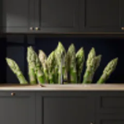 Asperges - Groen - Zwart keuken achterwand 2 middel -sfeer1