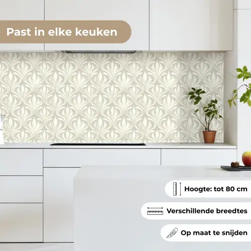 Barok - Patroon - Beige keuken achterwand 2 middel 871 -sfeer4_NL