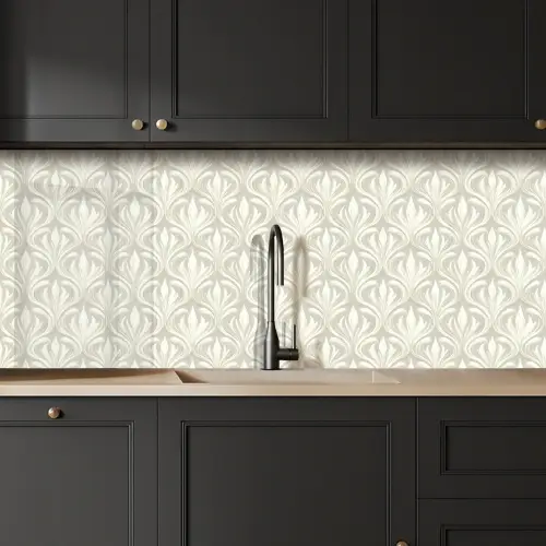 Barok - Patroon - Beige keuken achterwand 2 middel 871 -sfeer1