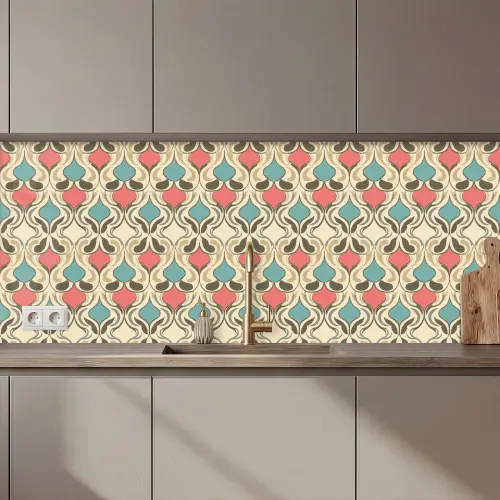 Barok - Retro - Kleurrijk keuken achterwand 2 middel 871 zz_3dshopping