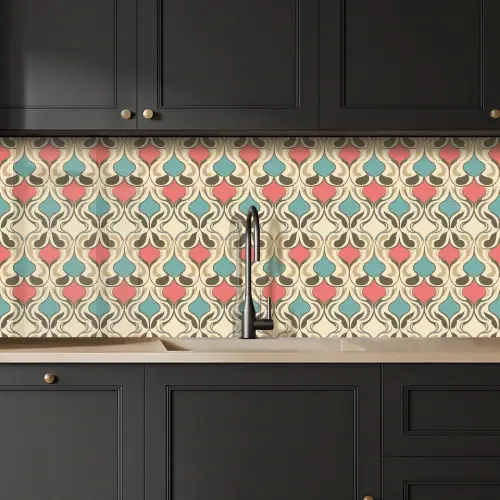Barok - Retro - Kleurrijk keuken achterwand 2 middel 871 -sfeer1