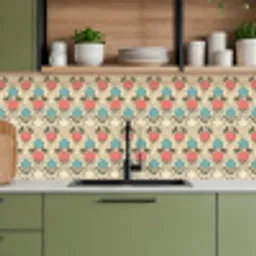 Barok - Retro - Kleurrijk keuken achterwand 2 middel 871 -sfeer3