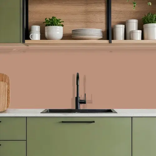 Beige - Kleur - Roze keuken achterwand 2 middel 871 -sfeer3