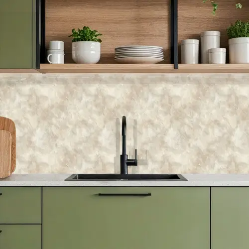 Beige - Reliëfstructuur - Natuursteen keuken achterwand 2 middel 871 -sfeer3