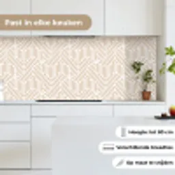 Beige - Geometrie - Patronen - Abstract keuken achterwand 2 middel 871 -sfeer4_NL