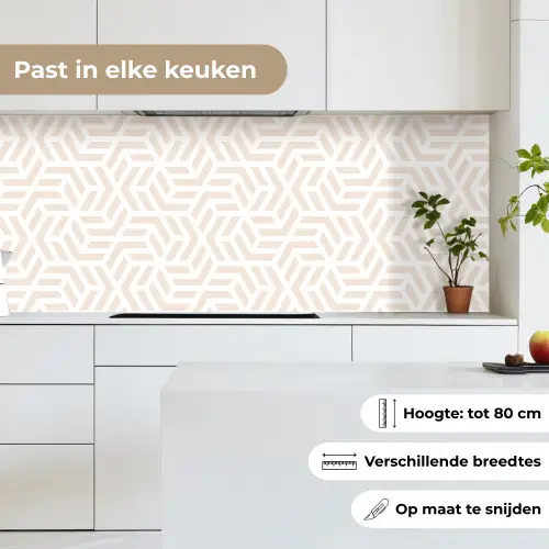 Beige - Geometrie - Patronen - Abstract keuken achterwand 2 middel 871 -sfeer4_NL