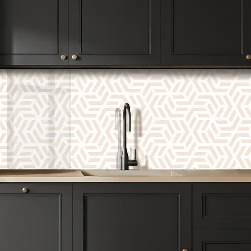 Beige - Geometrie - Patronen - Abstract keuken achterwand 2 middel 871 -sfeer1
