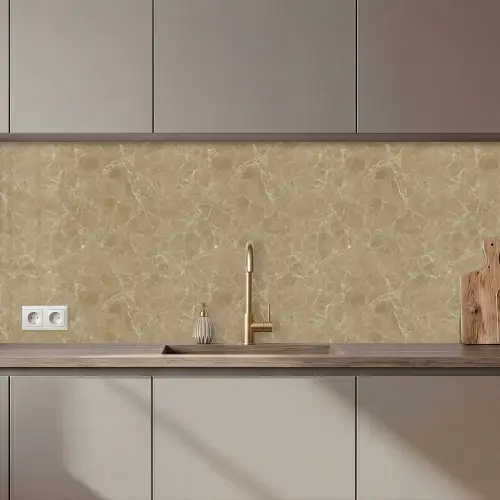 Beige - Marmer - Witte aders keuken achterwand 2 middel 871 zz_3dshopping