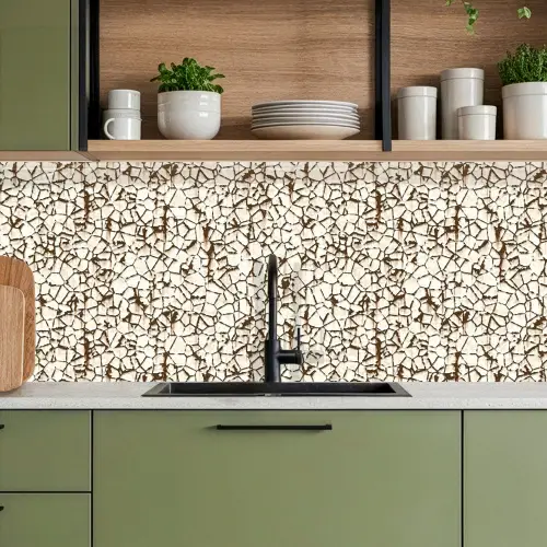 Beige - Patroon - Roest - Verf keuken achterwand 2 middel 871 -sfeer3