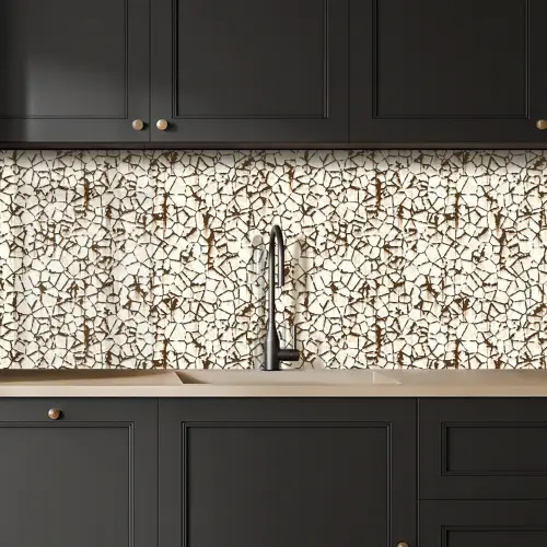 Beige - Patroon - Roest - Verf keuken achterwand 2 middel 871 -sfeer1