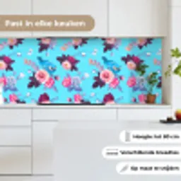 Vogel - Bloemen - Patronen keuken achterwand 2 middel 871 -sfeer4_NL