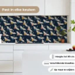 Vogels - Nacht - Japan - Patronen keuken achterwand 2 middel 871 -sfeer4_NL