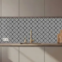 Zwart - Geometrie - Design keuken achterwand 2 middel 871 zz_3dshopping