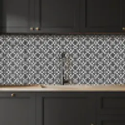 Zwart - Geometrie - Design keuken achterwand 2 middel 871 -sfeer1