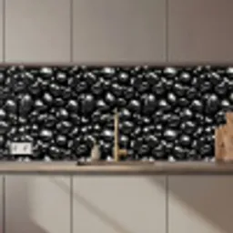 Zwarte - Glans - Stenen keuken achterwand 2 middel 871 zz_3dshopping