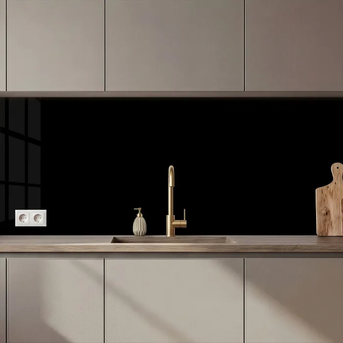 Zwart - Effen kleur keuken achterwand 2 middel 871 zz_3dshopping