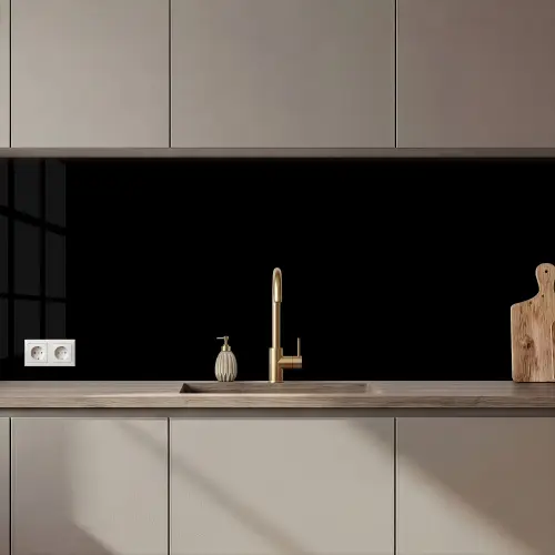 Zwart - Effen kleur keuken achterwand 2 middel 871 zz_3dshopping