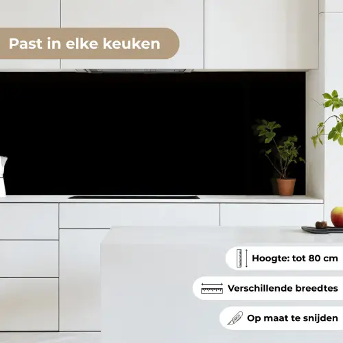 Zwart - Effen kleur keuken achterwand 2 middel 871 -sfeer4_NL