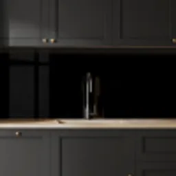 Zwart - Effen kleur keuken achterwand 2 middel 871 -sfeer1