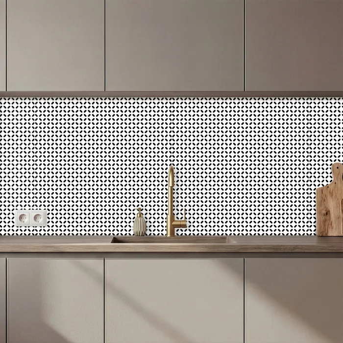 Zwart - Wit - Geometrie - Patronen - Abstract keuken achterwand 2 middel 871 zz_3dshopping
