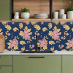 Bloesem - Bladeren - Roze - Goud - Patronen keuken achterwand 2 middel 871 -sfeer3
