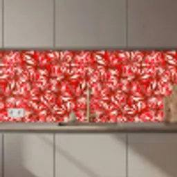 Bloesem - Rood - Patronen - Bloemen keuken achterwand 2 middel 871 zz_3dshopping