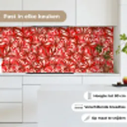 Bloesem - Rood - Patronen - Bloemen keuken achterwand 2 middel 871 -sfeer4_NL