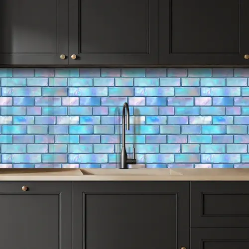 Blauw - Glans - Muur keuken achterwand 2 middel 871 -sfeer1