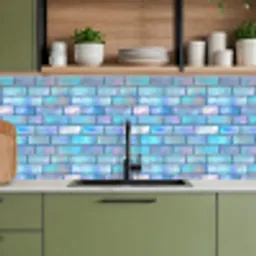 Blauw - Glans - Muur keuken achterwand 2 middel 871 -sfeer3