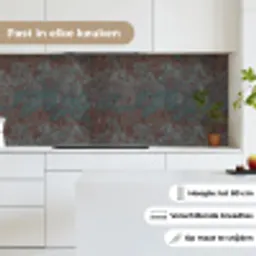 Blauw - Grijs - Roest - Patroon keuken achterwand 2 middel 871 -sfeer4_NL