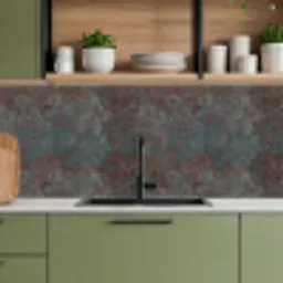 Blauw - Grijs - Roest - Patroon keuken achterwand 2 middel 871 -sfeer3