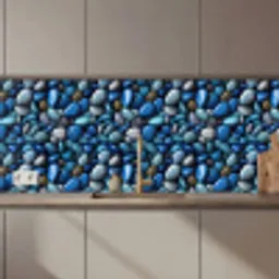 Blauwe - Oceaan - Kiezels keuken achterwand 2 middel 871 zz_3dshopping