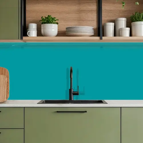 Blauw - Effen kleur keuken achterwand 2 middel 871 -sfeer3