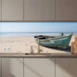 Boot - Zandstrand - Zee keuken achterwand 2 middel zz_3dshopping