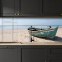 Boot - Zandstrand - Zee keuken achterwand 2 middel -sfeer1