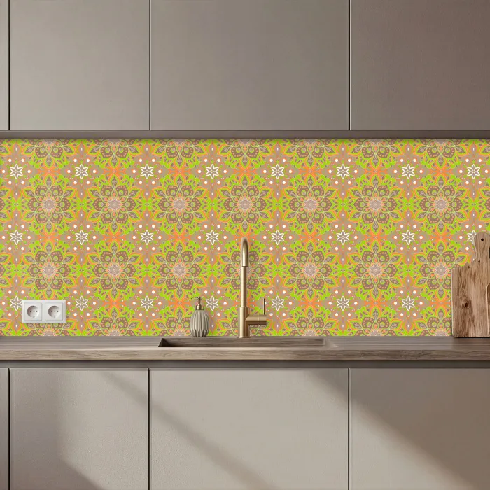 Bohemian - Mandala - Patronen keuken achterwand 2 middel 871 zz_3dshopping