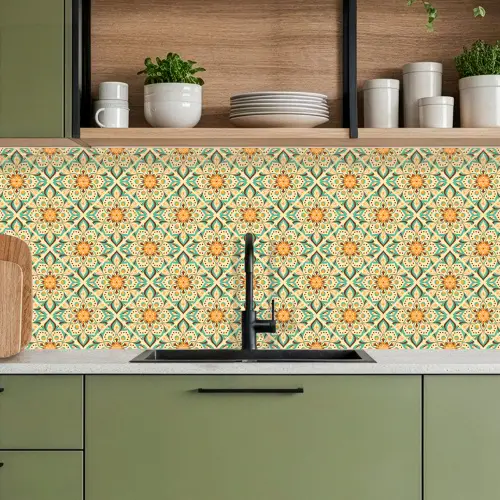 Boho - Patronen - Mandala - Bloemen keuken achterwand 2 middel 871 -sfeer3