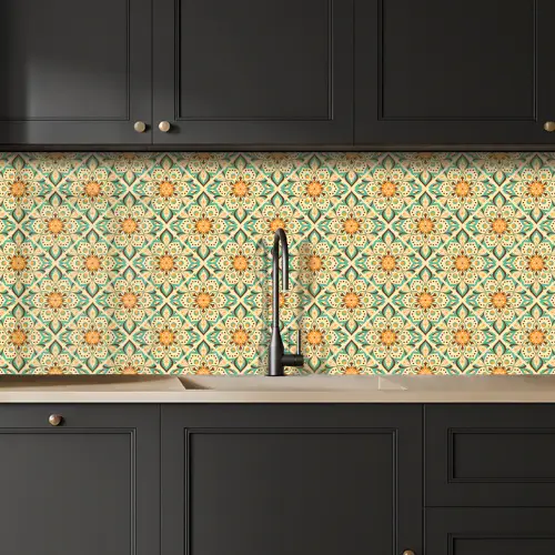 Boho - Patronen - Mandala - Bloemen keuken achterwand 2 middel 871 -sfeer1