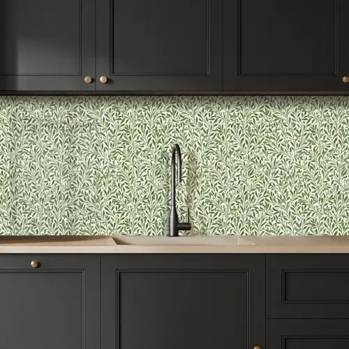 Botanisch - Takken - Groen keuken achterwand 2 middel 871 -sfeer1