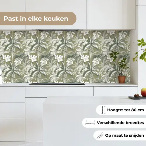 Botanisch - Bloemen - Groen keuken achterwand 2 middel 871 -sfeer4_NL
