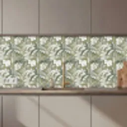 Botanisch - Bloemen - Groen keuken achterwand 2 middel 871 zz_3dshopping