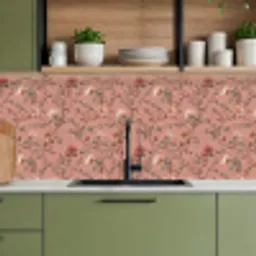 Botanisch - Bloemen - Roze keuken achterwand 2 middel 871 -sfeer3