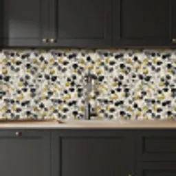 Botanisch - Goud - Zwart keuken achterwand 2 middel 871 -sfeer1