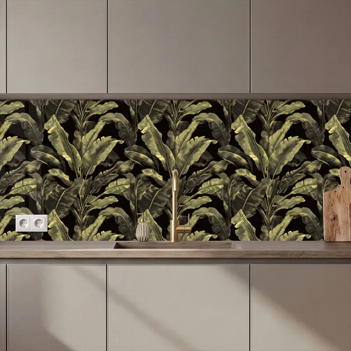 Botanisch - Bladeren - Groen keuken achterwand 2 middel 871 zz_3dshopping