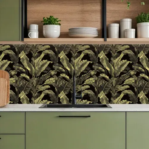 Botanisch - Bladeren - Groen keuken achterwand 2 middel 871 -sfeer3