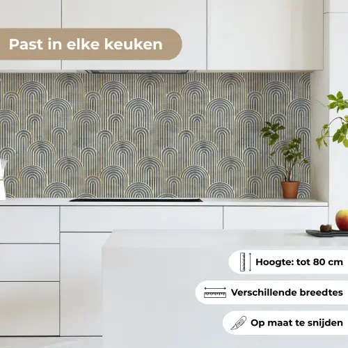 Boog - Goud - Blauw keuken achterwand 2 middel 871 -sfeer4_NL