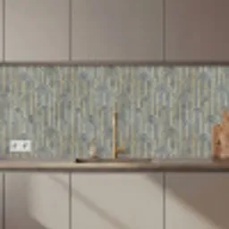 Boog - Goud - Blauw keuken achterwand 2 middel 871 zz_3dshopping