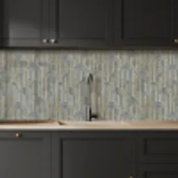 Boog - Goud - Blauw keuken achterwand 2 middel 871 -sfeer1