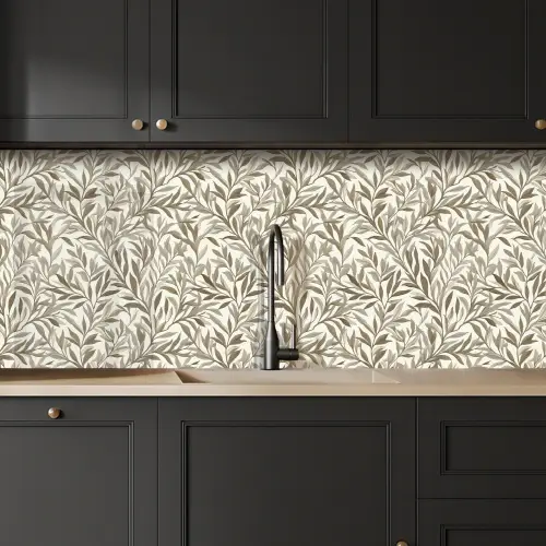 Takken - Botanisch - Taupe keuken achterwand 2 middel 871 -sfeer1