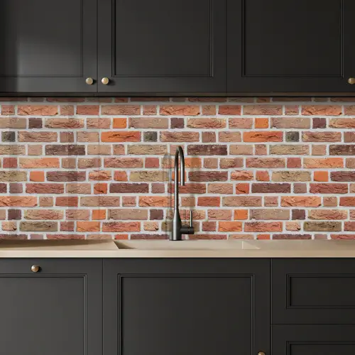 Bakstenen - Aardetinten - Muur - Rustiek keuken achterwand 2 middel 871 -sfeer1